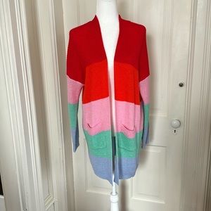 So pretty for spring, long sleeve, light & airy, cardigan coat, short size Large